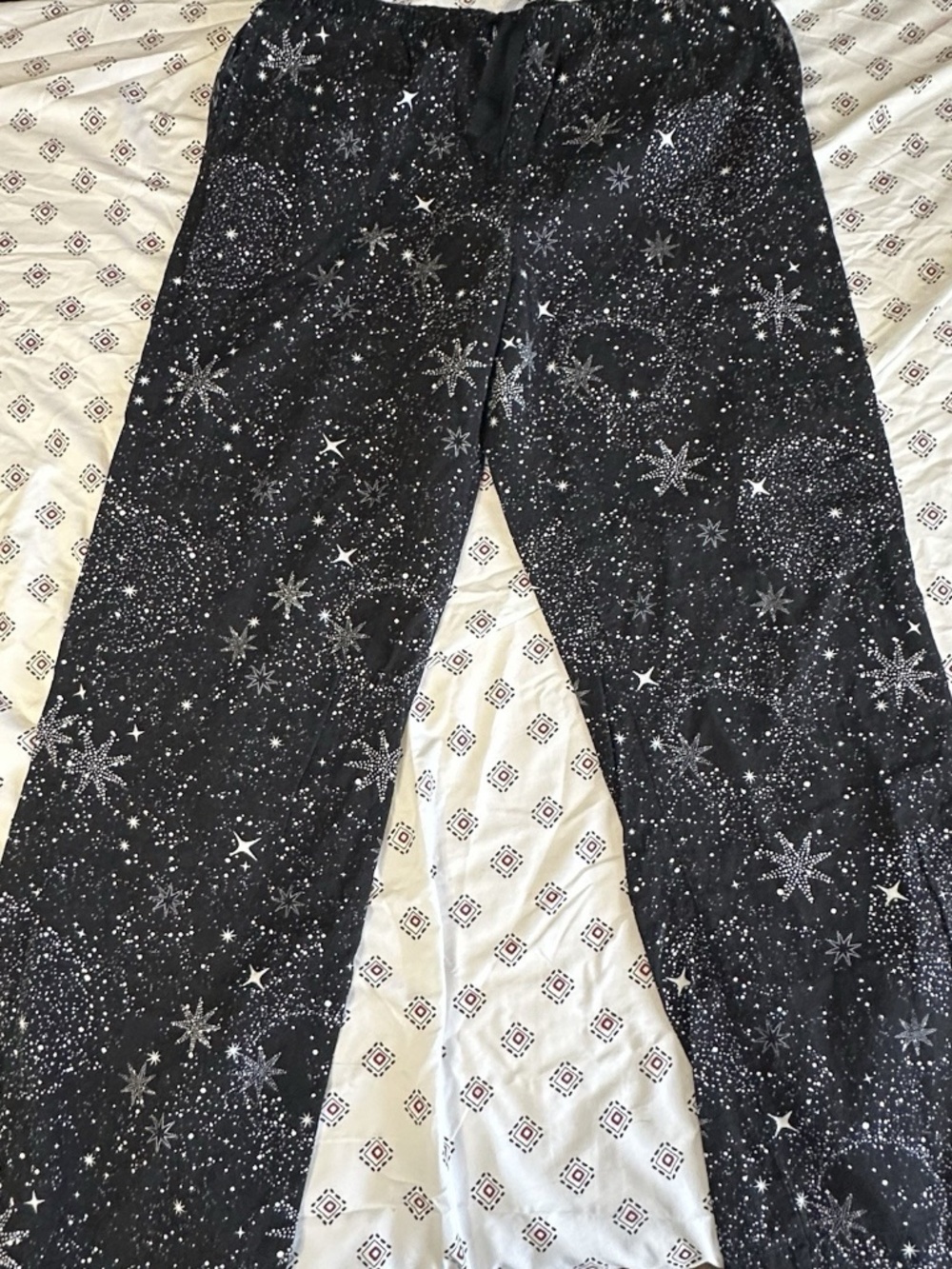 Stars Above Black Pajama Pants Baggy womens medium cozy sleepwear